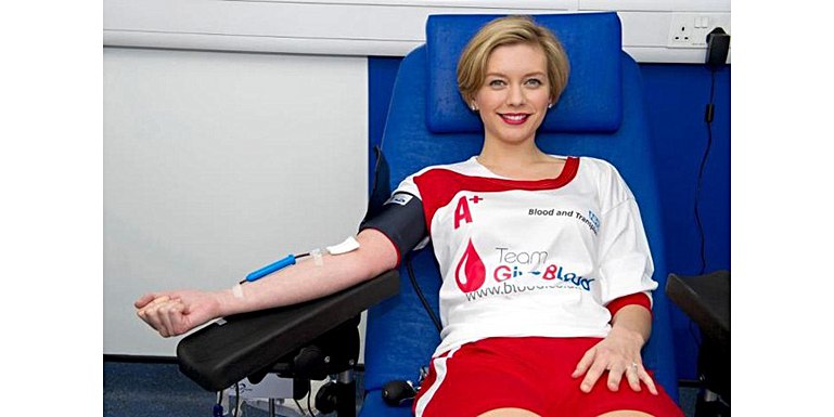 Bedrukte kleding voor Give Blood bloed doneren