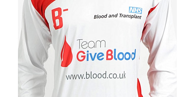 Bedrukte kleding voor Give Blood bloedgroep