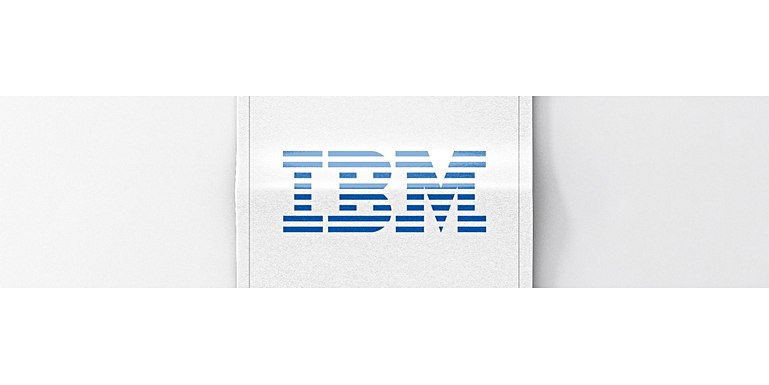 Bedrukte nieuws kranten voor IBM logo