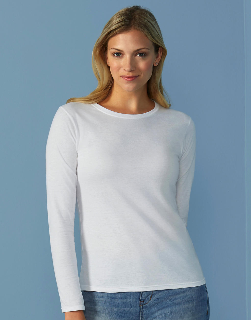 Lange mouwen T-shirt vrouwen wit